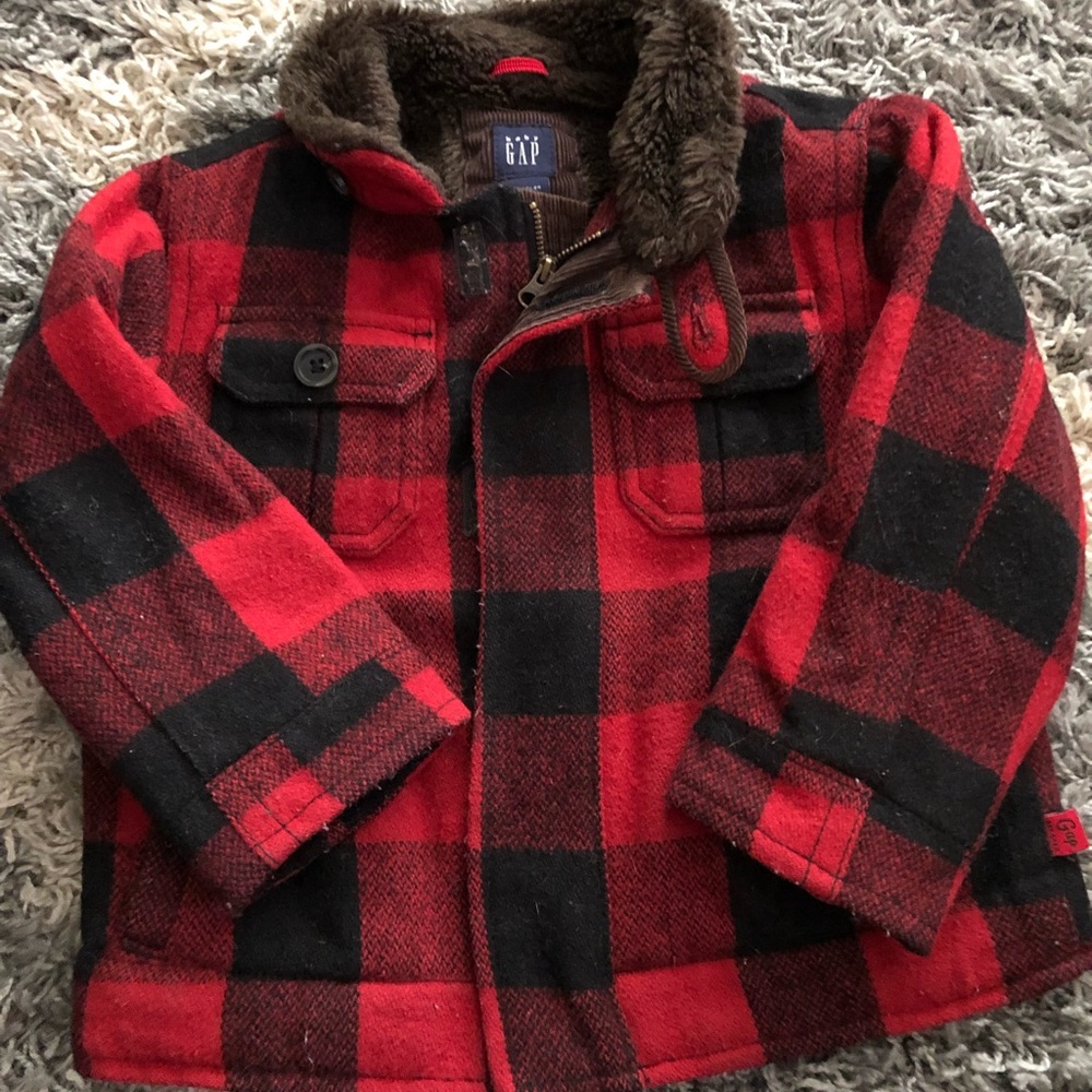 Baby Gap buffalo plaid coat